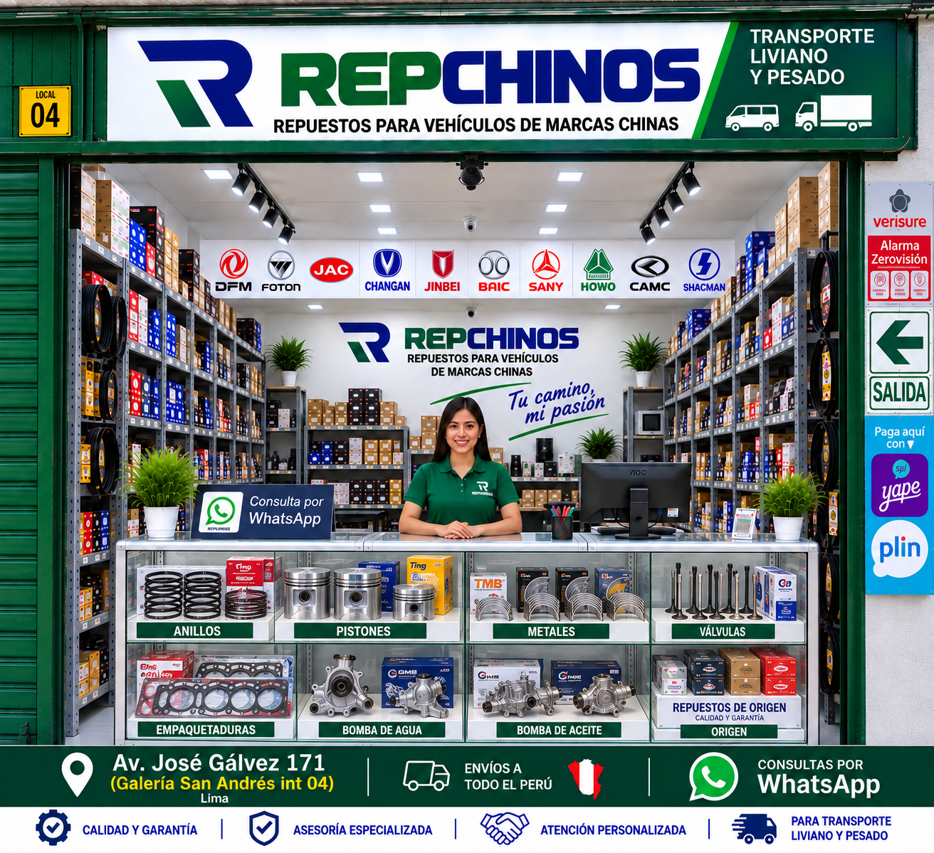Portada de la tienda REPCHINOS